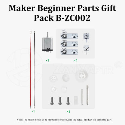 Bambu Lab Novice 3D Printer Parts Gift Pack – DIY Creative Model Kit B-ZC002