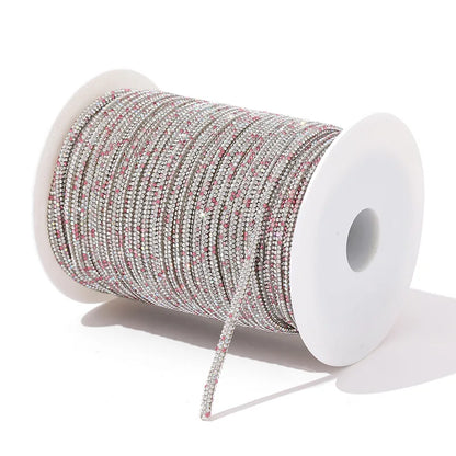 Rhinestone Cord Trim - 10-50 Yard Sparkling DIY Craft String for Clothing, Shoes, Bags & Wedding Decor