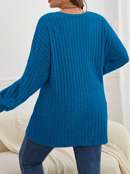 GIBSIE Plus Size Women's Autumn & Winter Solid Color Loose Cardigan – Casual Long-Sleeved Open Front Knitted Coat 2024