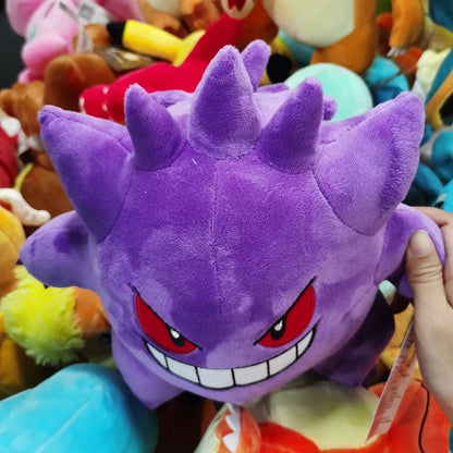 Original Pokémon Gengar Plush 24cm – Cute Pikachu Soft Stuffed Toy Doll for Kids Birthday Gift