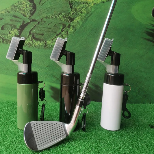 Golf Club Groove Cleaner Brush – Automatic Leakproof Spray Bottle with Professional Portable Cleaning Kit