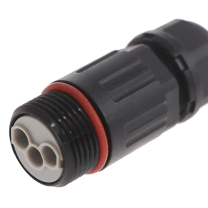 IP68 Waterproof Outdoor 2/3 Pin Electrical Plug Connector – Industrial Quick Screw Wire Cable Socket Straight Connection