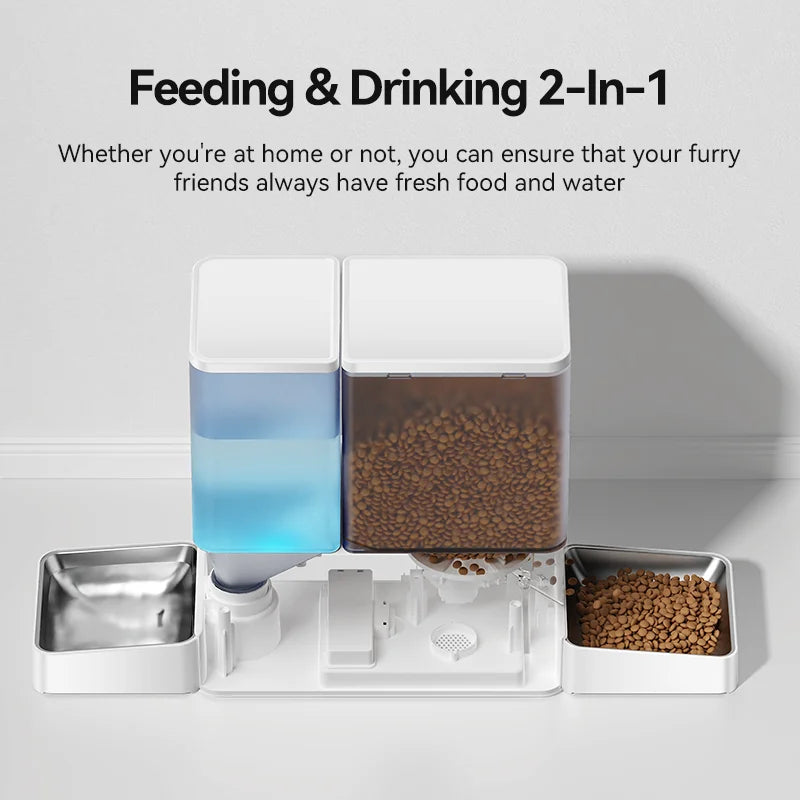 ROJECO 2-in-1 Automatic Pet Feeder & Water Fountain – 8.5L Dog Food Dispenser