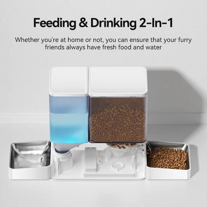 ROJECO 2-in-1 Automatic Pet Feeder & Water Fountain – 8.5L Dog Food Dispenser