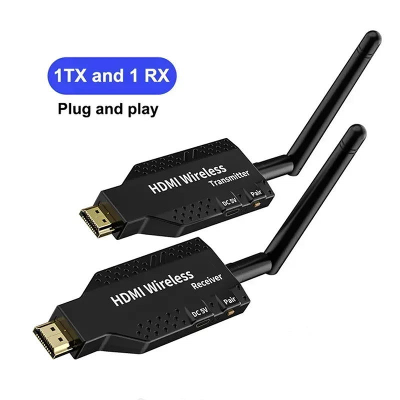 1080P 50M 5G Wireless HDMI Transmitter & Receiver – Audio Video Extender for PC, Camera to TV/Projector