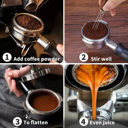 Stainless Steel Needle Distributor Coffee Tamper – Espresso Mixer, Leveler & WDT Tool for Barista Accessories
