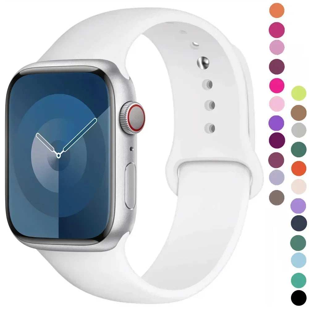 Silicone Sport Band for Apple Watch — Fits Ultra 2/3 & Series 11–SE (40–49mm)
