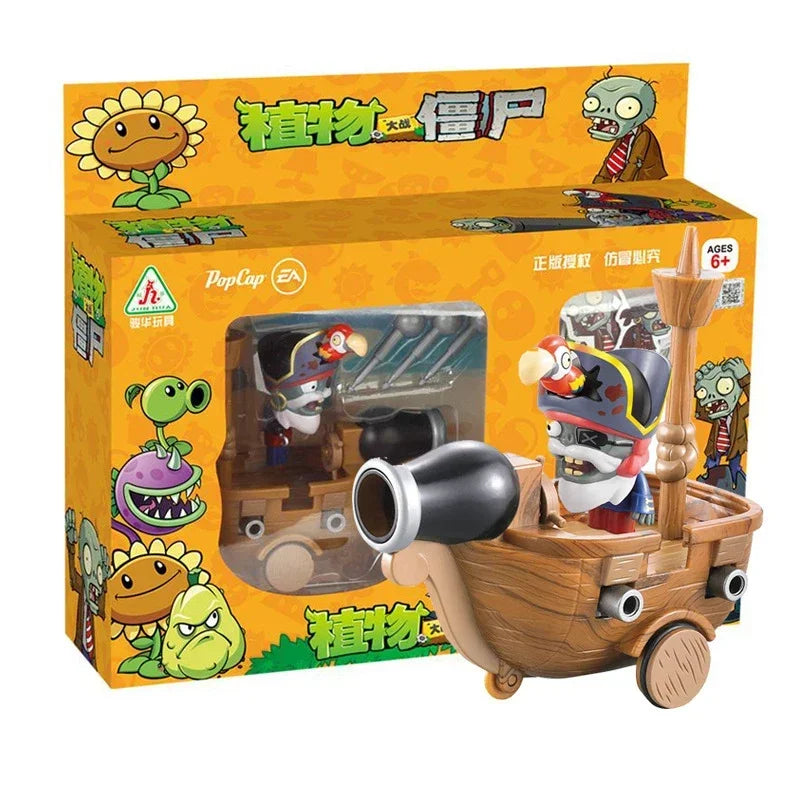 Plants vs Zombies 2 Toy Figure Set – Mechanical Shark & Wild West Gargantuar Game Character Collectible Gift