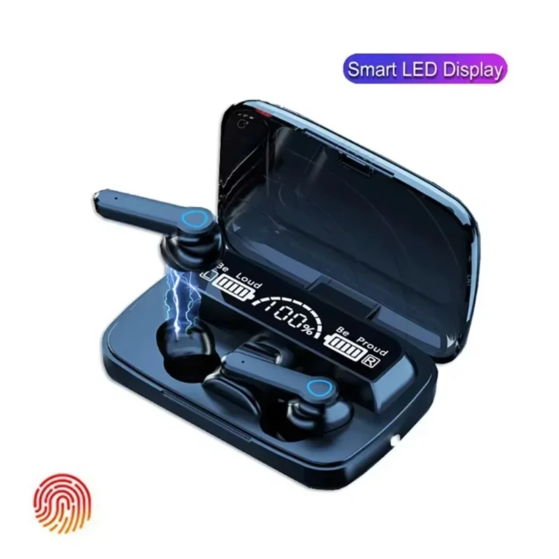Original M19 Wireless Bluetooth Headset – LED Display Earbuds with Mic for iPhone & Xiaomi TWS Earphones