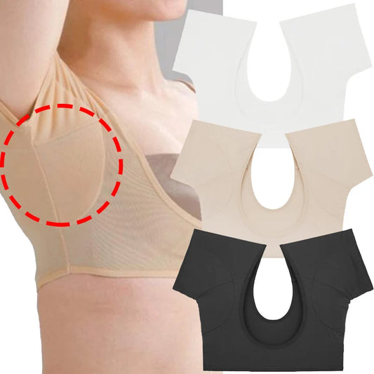T-shirt Shape Sweat Pads - Washable Armpit Sweat Guards Shield Deodorant for Women Girls - Reusable Underarm Perfume Absorbent