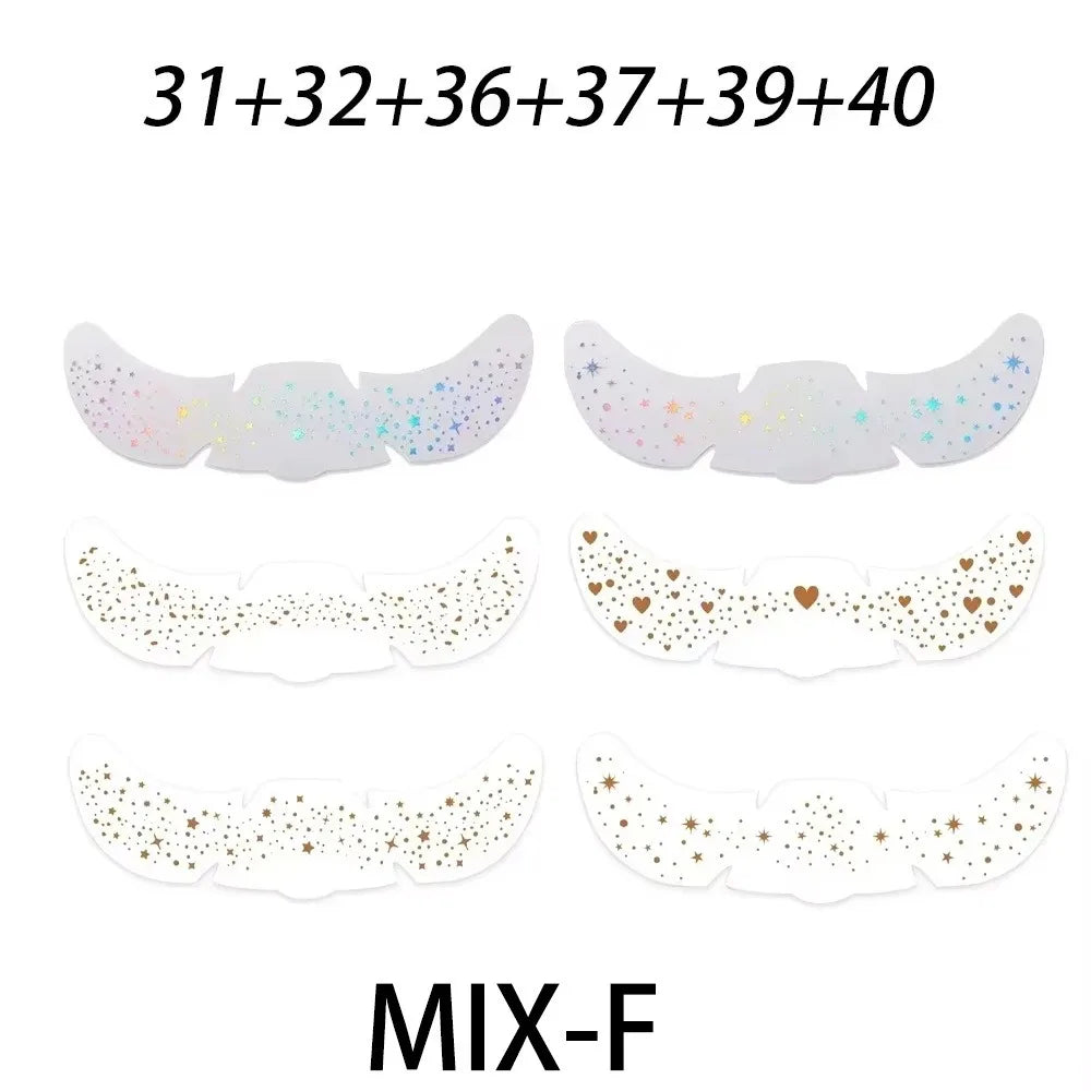 6pcs Metallic Fake Freckles Temporary Tattoos — Gold & Silver Face Stickers for Makeup and Hot Stamping