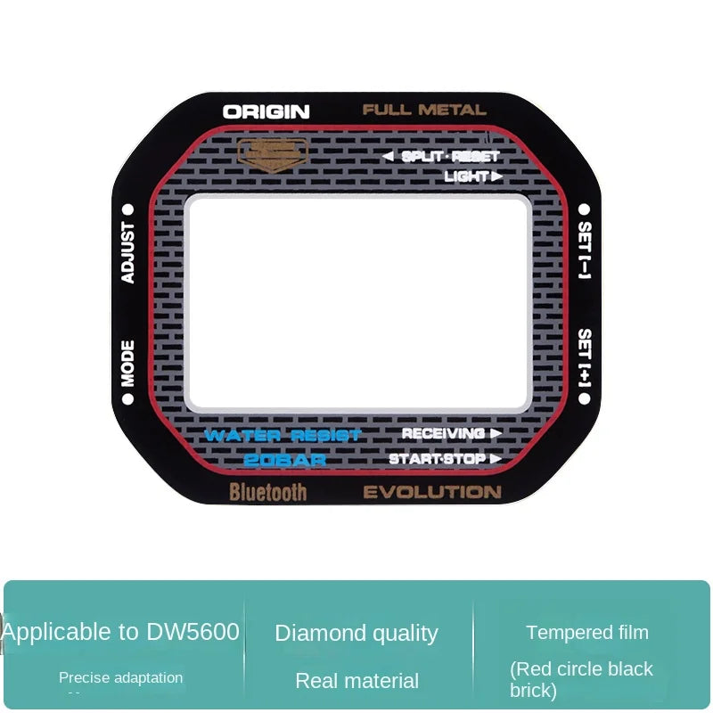 Tempered Mirror Glass Screen Protector for Casio DW-5600 GM-5600 GW-B5600 - Reflective Watch Display Film Accessory