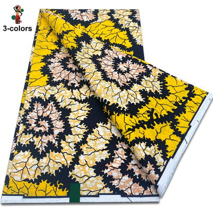 2026 Original African Wax Print Fabric - 100% Cotton Nigerian Ankara Batik Soft Pagne Material