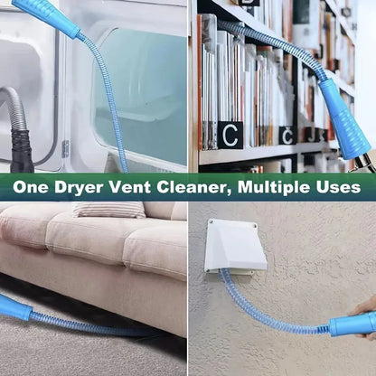 Dryer Vent Cleaner Kit - Flexible Vacuum Attachment for Lint Removal & Deep Dryer Hose Cleaning