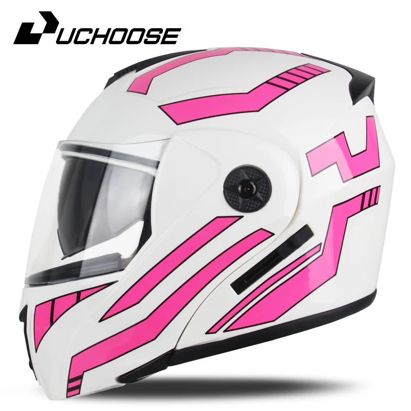 New Full Face Motorcycle Helmet – Racing Helmet with Double Sun Visor & Flip-Up Double Lens for Men & Women, DOT Certified