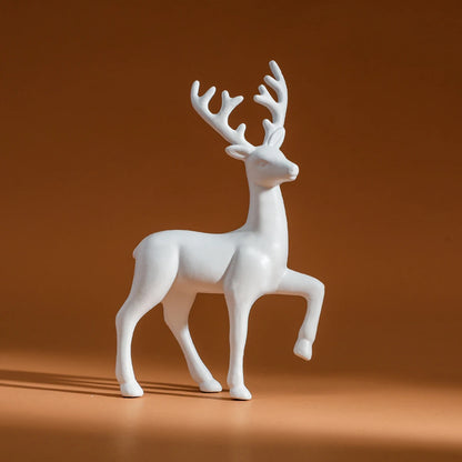 2-Piece Mother & Baby Deer Figurines – Cute Kawaii Sculptures for Kids Room & Christmas Home Decor