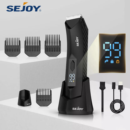 Sejoy Professional Men’s Hair Clippers – Electric Trimmer for Beard, Body, Groin & Pubic Hair Shaving