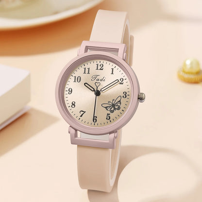 Women’s Silicone Strap Quartz Watch – Casual Wristwatch Gift for Ladies