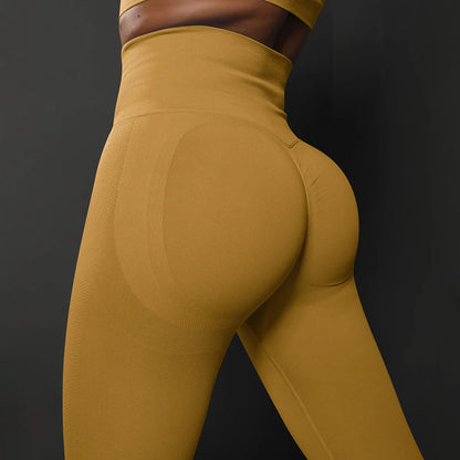 High Waist Women’s Yoga Leggings – Seamless Push-Up Fitness, Running & Gym Pants with Hip Lift and High Elasticity