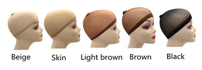 Ventilated Nylon Mesh Wig Cap – Stretchy, Breathable, Extra Thin Stocking Hairnets for Wigs, Available in 1/6/12 Bags