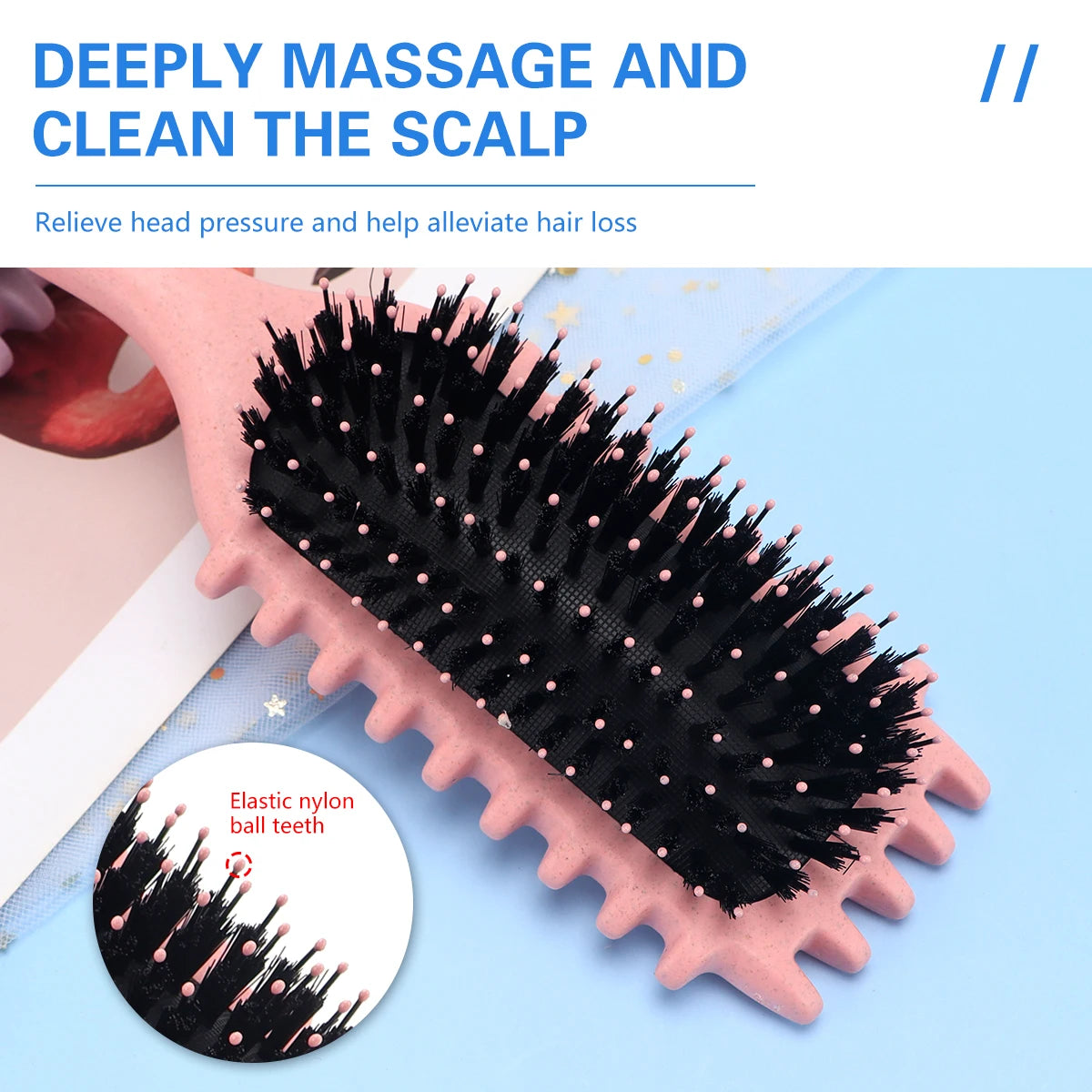 Salon Curly Hair Styling Brush – Detangling & Shaping Tool for Men’s and Women’s Curls