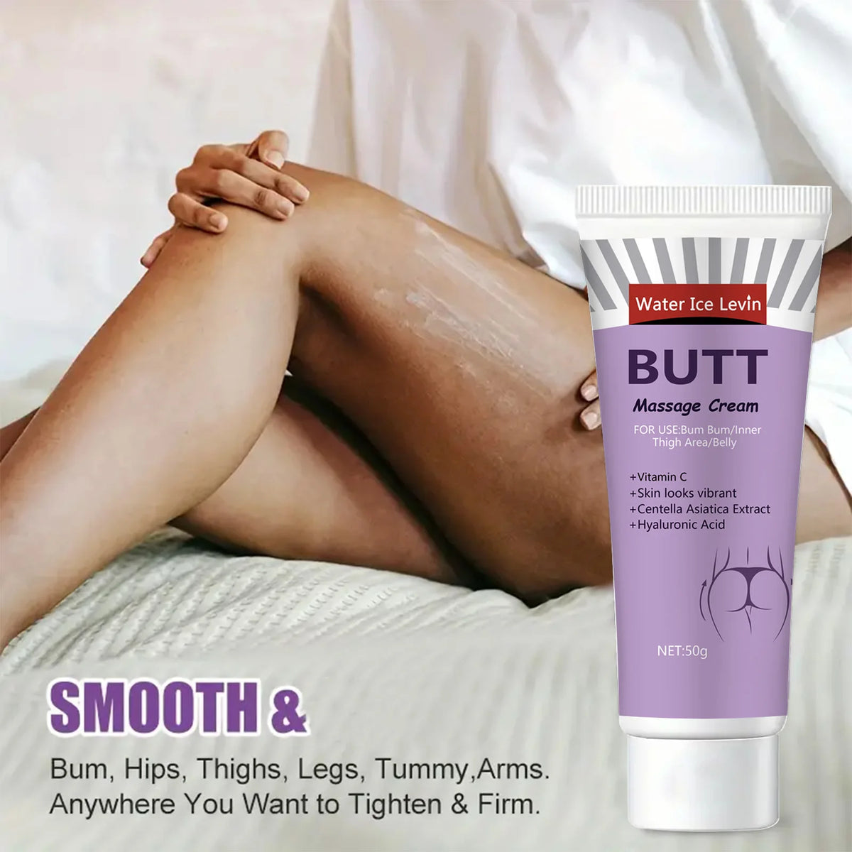 Hip Firming Cream - Moisturizing Body Care Formula with Glycerin, Vitamin C & Hyaluronic Acid for All Skin Types