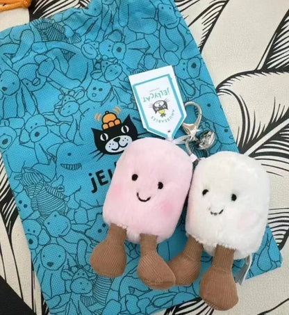 Cute Plush Bag Charm Keychain - Kawaii Soft Toy Pendant Birthday Gift for Girls