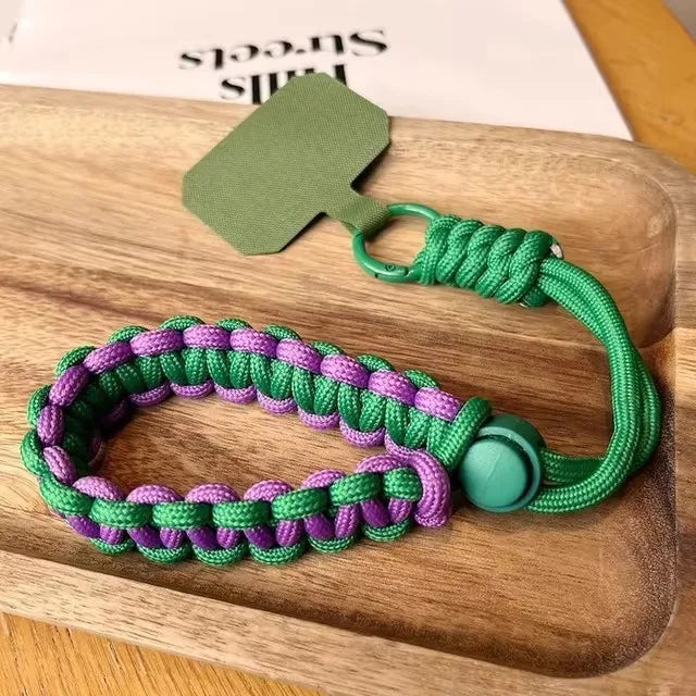 Adjustable Phone Lanyard Wrist Strap - Handwoven Universal Anti-Drop Rope for Outdoor Sports and Daily Use