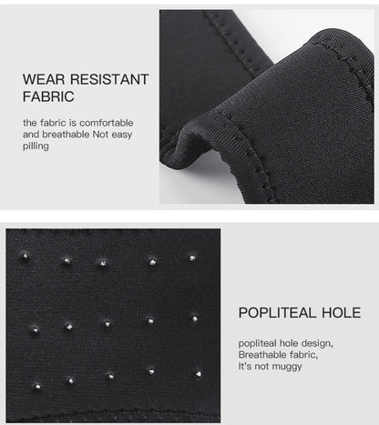 Pressurized Knee Wrap Sleeve — Elastic Support Braces with Pad for Basketball, Tennis & Cycling