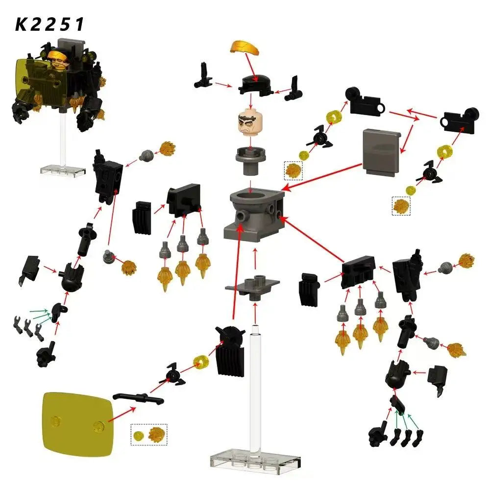 2025 KDL844 Toilet Man Mini Puzzle – Cartoon Bricks Action Figure Building Blocks Toy Gift