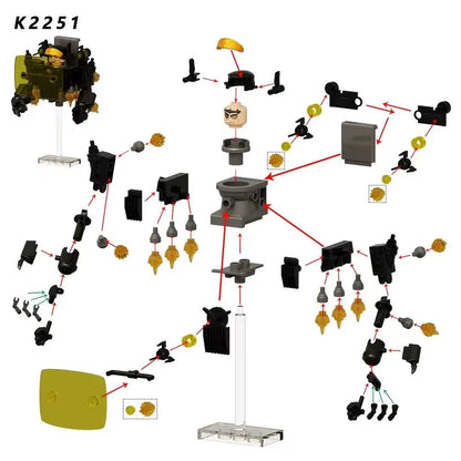 2025 KDL844 Toilet Man Mini Puzzle – Cartoon Bricks Action Figure Building Blocks Toy Gift