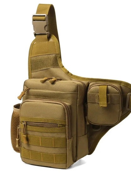 Camping Climbing Bag - Tactical Chest Pouch for Men, Cycling, Hiking, Travel, Outdoor Sports, Molle Crossbody Fanny Pack