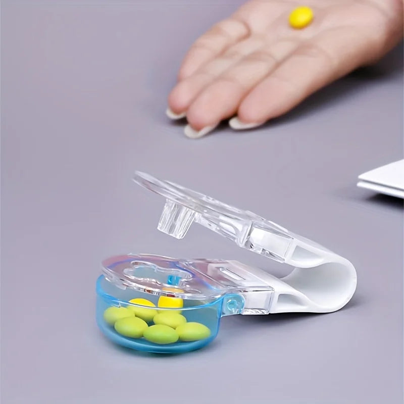 Portable Pill Taker & Remover with Medicine Box – Tablets & Pills Assistance Tool, New Design Pill Dispenser for Household Use