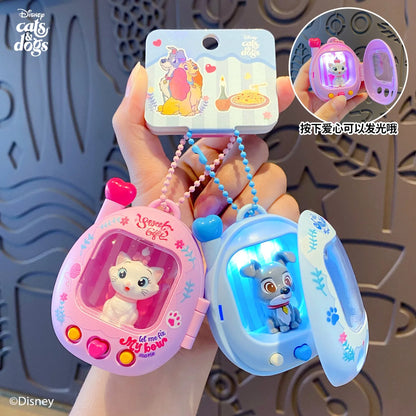 Lady and the Tramp Cartoon Keychain Set - Anime-Style Cat and Dog Figures, Cute Bag Charms and Gifts for Friends