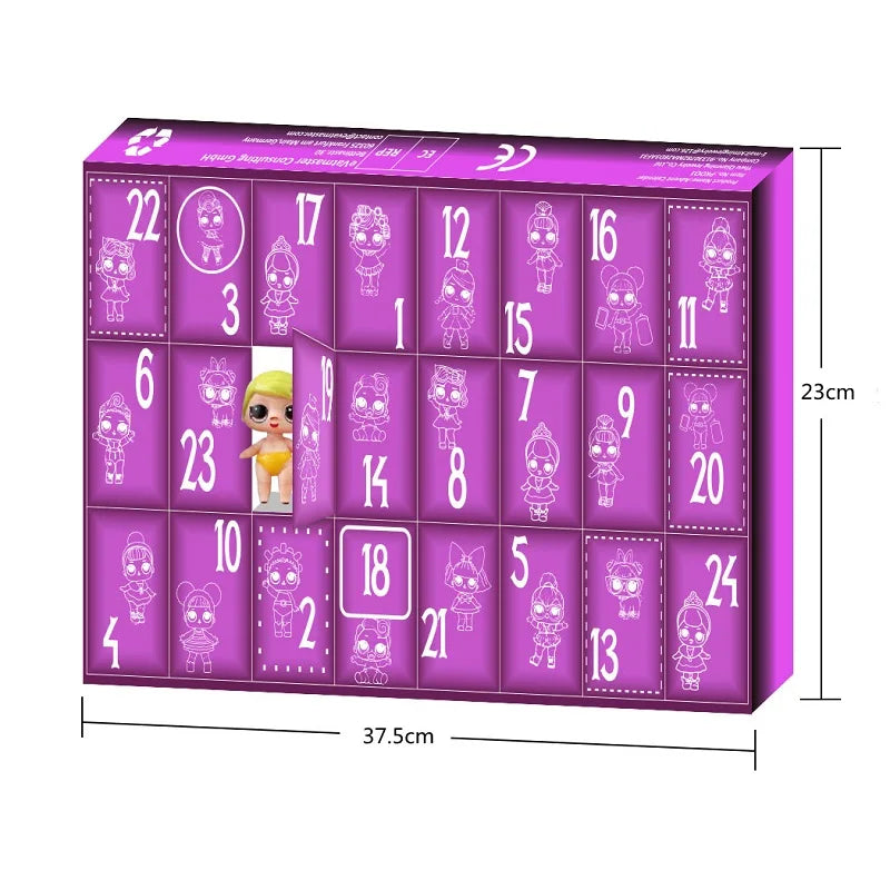 L.O.L. Surprise! Advent Calendar — 24PCS Action Figure PVC Models, Christmas Countdown Toy Gift for Kids