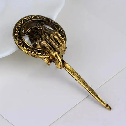 Hand of the King Inspired Lapel Pin Brooch – Movie Prop Replica Badge Collectible Jewelry Accessory for Fans and Cosplay