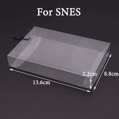 10PCS Clear Transparent Game Cartridge Cases – CIB Plastic PET Protectors for N64, NES, SNES, GB, GBA, GBC, NGPC, Switch & PS5