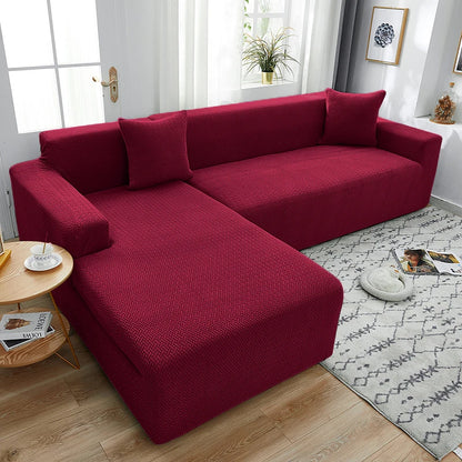 Jacquard Thick Stretch Sofa Cover – Elastic Slipcover for Armchair, L-Shaped & 1–5 Seater Couch Living Room Protector