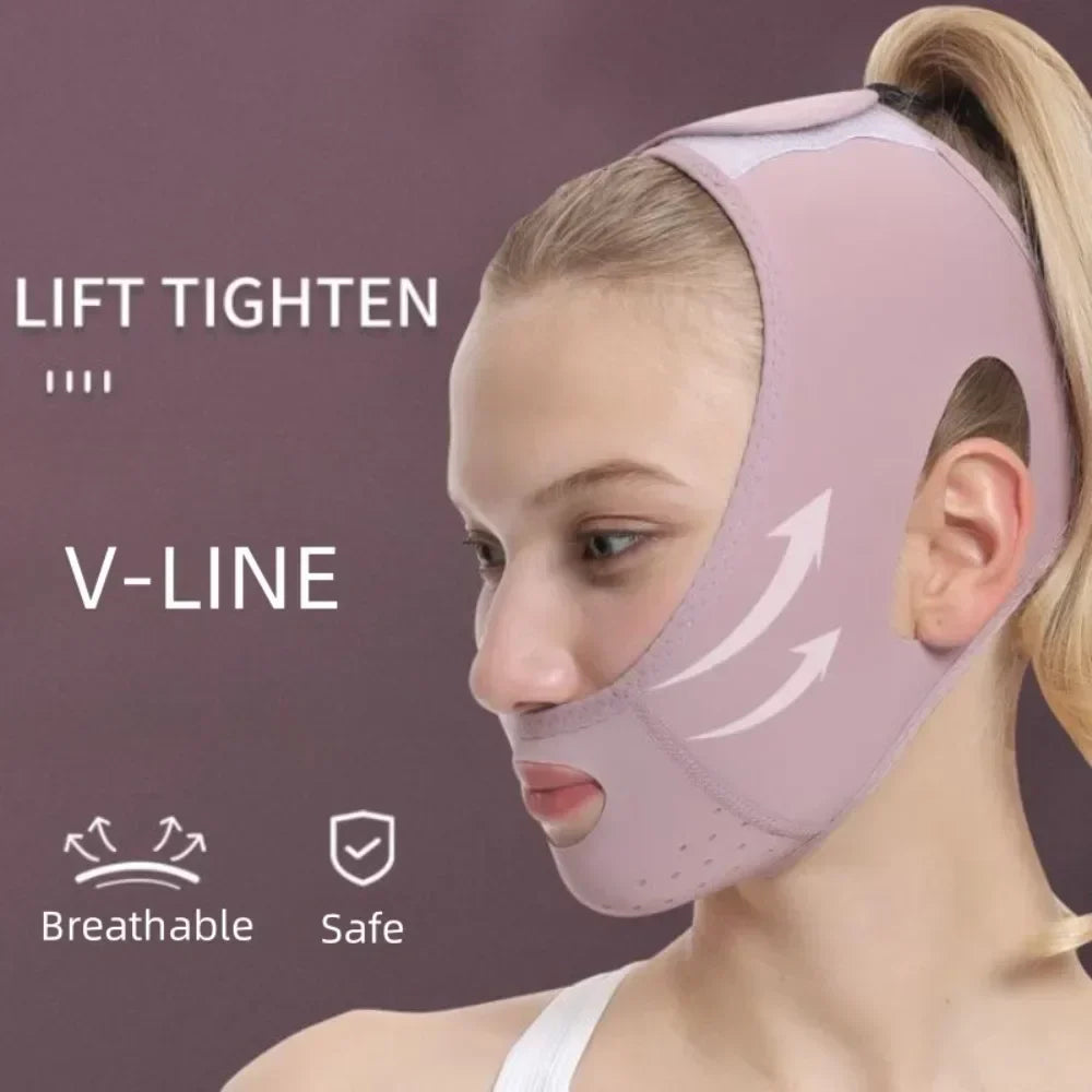 Reusable V-Line Face Slimming Band — Chin & Cheek Lift Facial Massage Strap for Women, Skin Care & Beauty Tool