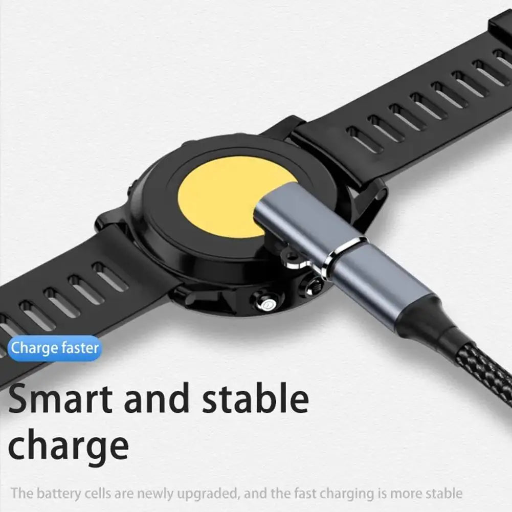 USB Type-C Charger Adapter for Garmin Fenix 7/7X/5S/6/6X/6S Pro – Smartwatch Charging Converter Accessory