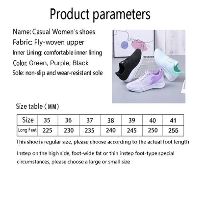 Spring New Women's Lightweight Mesh Running Shoes, Soft Sole Sport Casual Sneakers