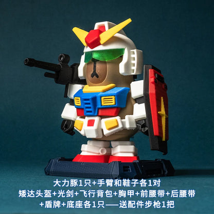 Cartoon Capibara Magnetic Mecha Armor Doll – Handmade Collectible Action Figure Toy, Creative Game Decoration