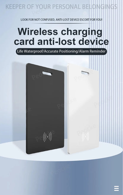 Wallet Anti-Loss Card – GPS Smart Tag with iPhone Find My Bluetooth, Ultra-Thin Wireless Charging, IP67 Waterproof