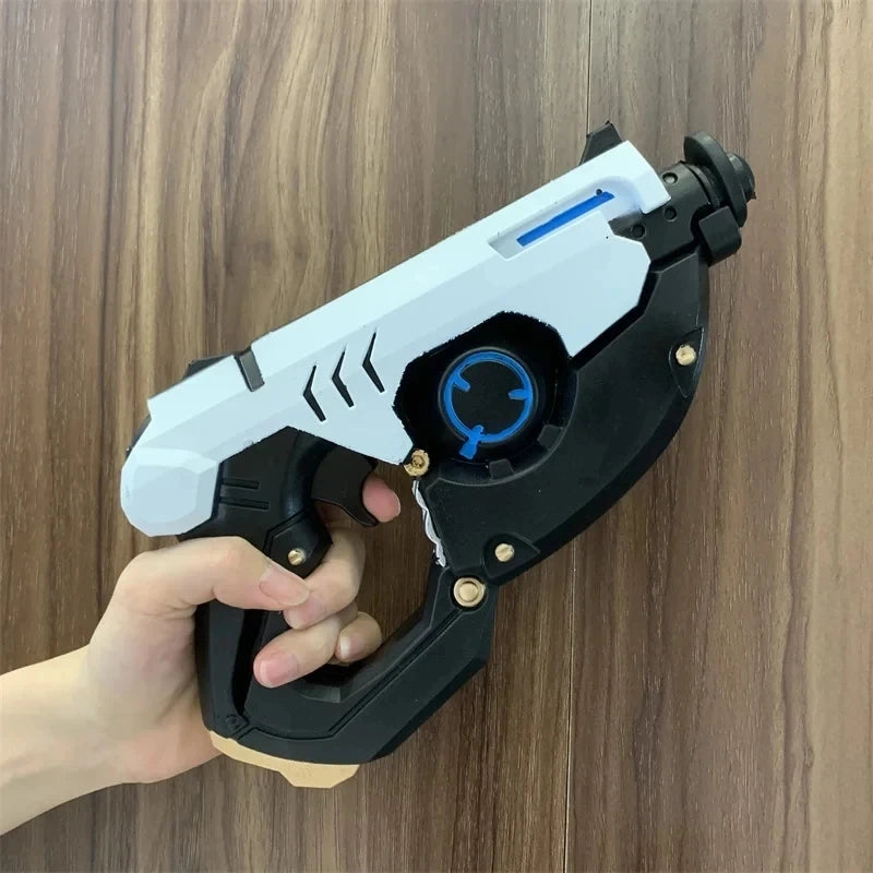 OW Gun Cosplay Meiling Zhou Frost Shock Prop – PU Rubber Weapon Model, Safe Halloween Costume Accessory