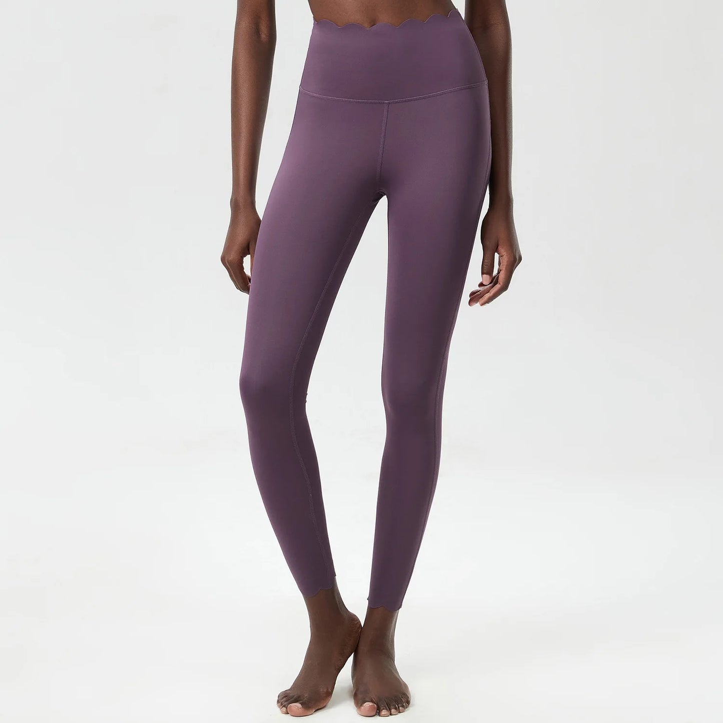Women’s High Waist Sports Leggings – Solid Color Soft Yoga Pants & Breathable Gym Tights