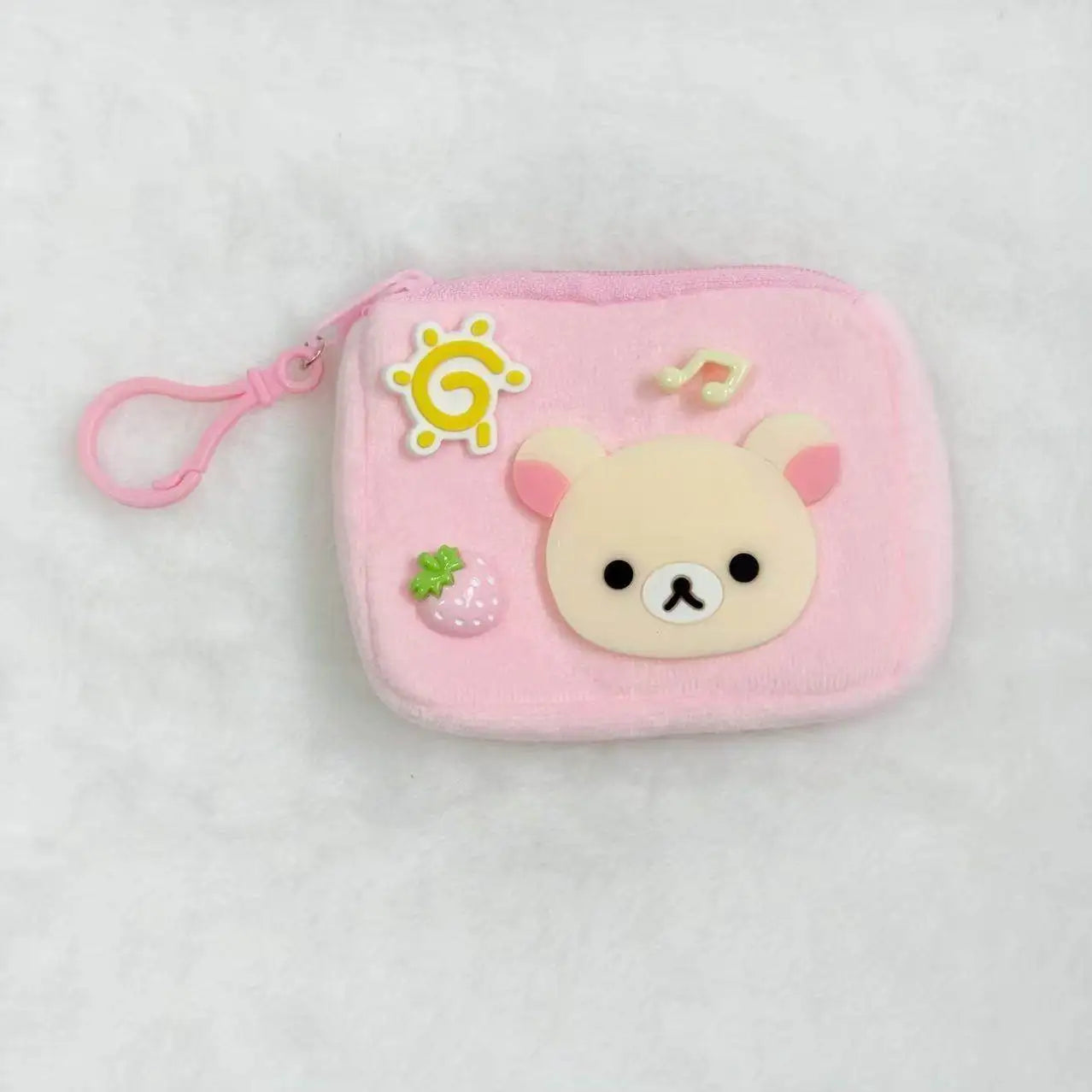 Kawaii Rilakkuma Plush Coin Purse - Portable Cartoon Keychain & Backpack Decoration Gift