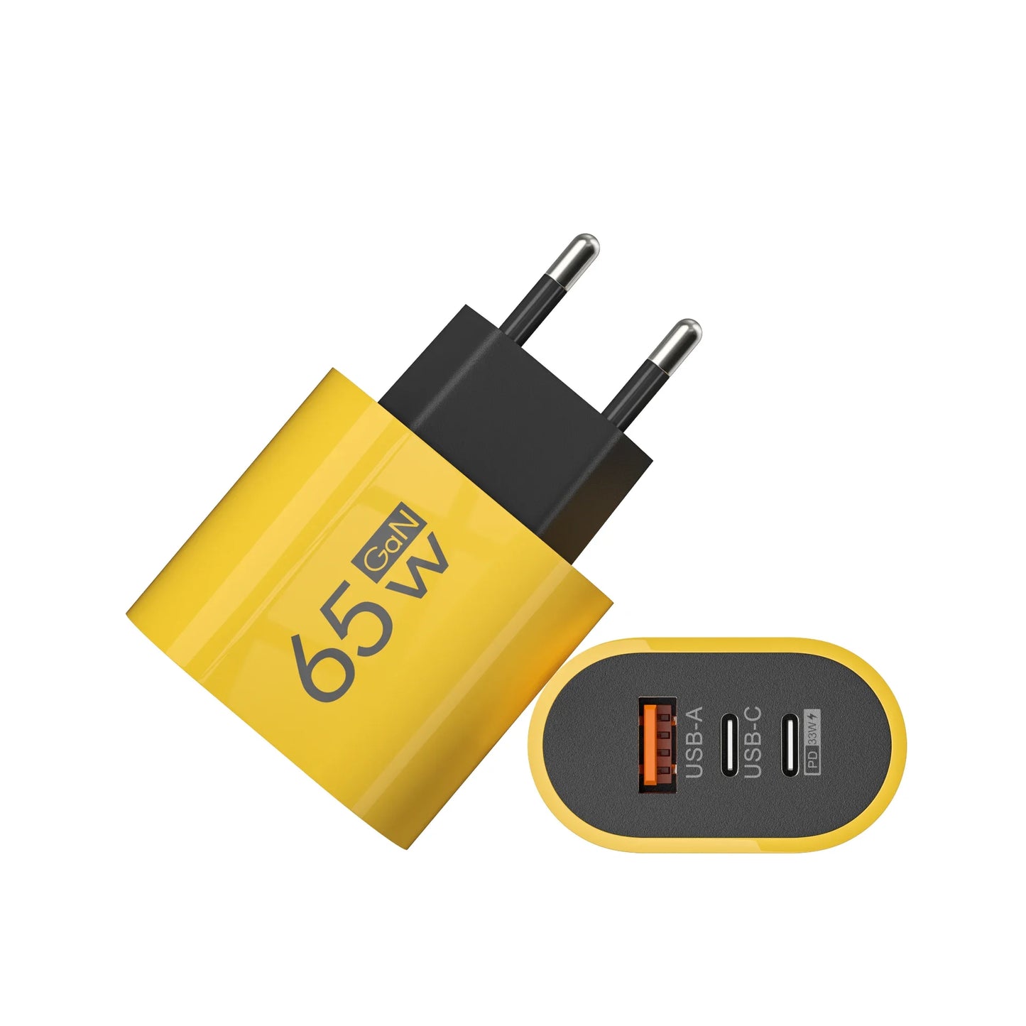 65W GaN Fast Charging USB Type C Wall Charger Adapter for iPhone and Samsung - PD QC3.0 Quick Charge