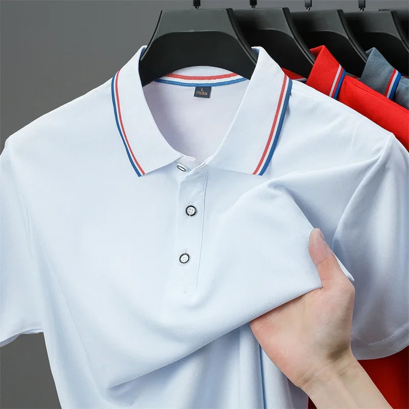 Men's Casual Polo Shirt - 2026 Solid Color Short Sleeve Summer Fashion Top