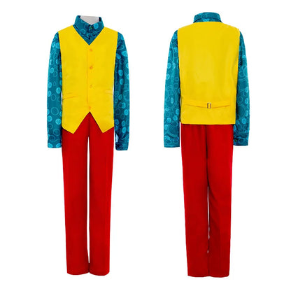 Joker Cosplay Costume Set - Arthur Fleck Red Suit with Green Wig for Halloween & Costume Parties
