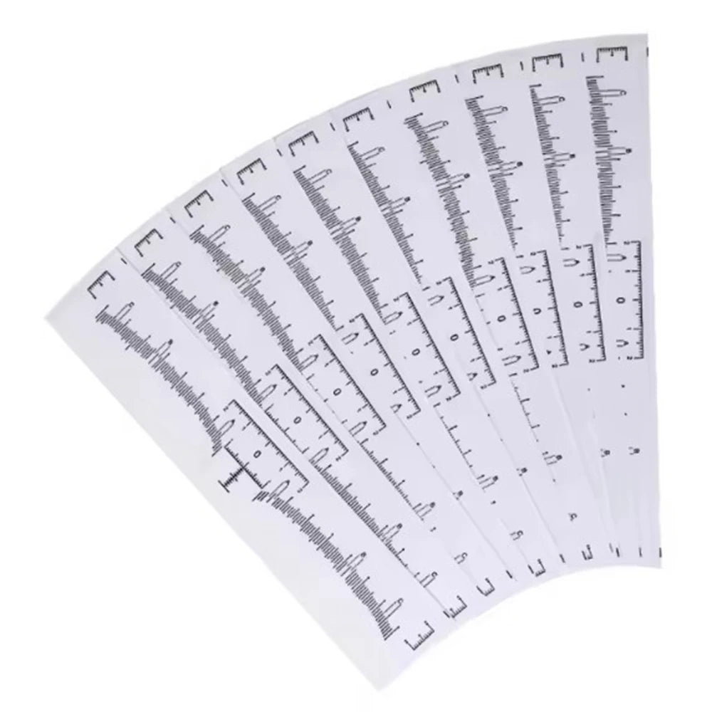 20/50/100pcs Disposable Tattoo Eyebrow Ruler Stickers — Microblading Measurement Tools for Permanent Makeup